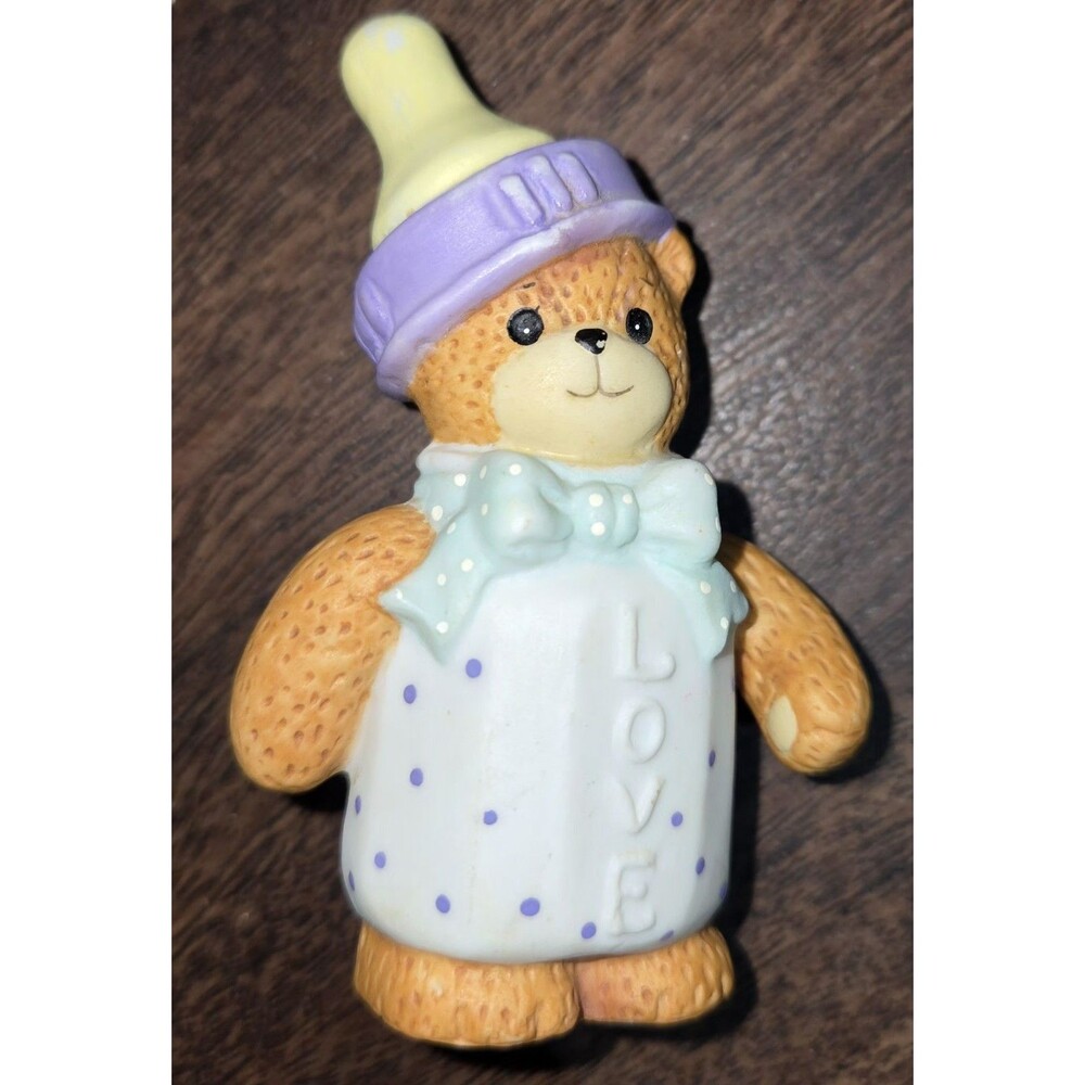 Lucy & Me White Baby Bottle Bear - Lucy Rigg - 1993 - Enesco